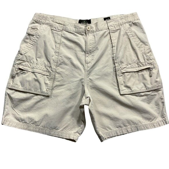 Redhead Mens Shorts size Waist 40 Light Tan Cargo Pockets Long Bermuda Cotton - Picture 1 of 8